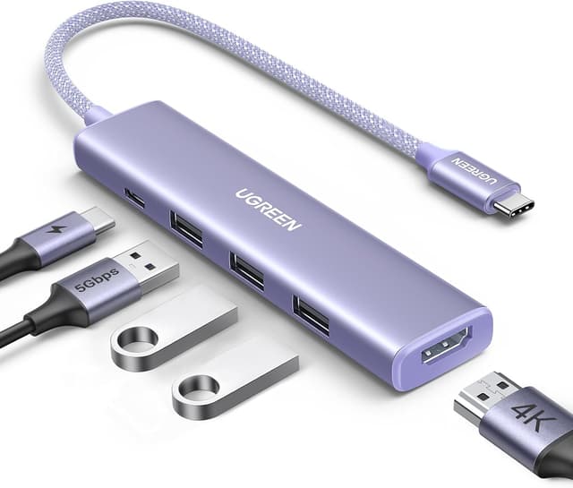 Imagen de UGREEN Hub USB C HDMI 4K 100 W 3 ports ⚡ en OfertitasTOP