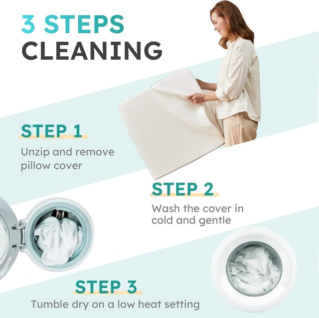 Thumbnail 5 de Bedluxe Wedge Pillow 10 inch for Acid Reflux