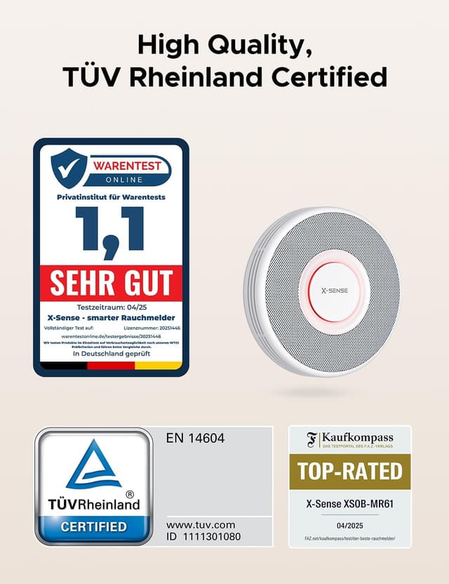 Detalle de X-Sense XS0B-iR smart Wi-Fi smoke alarm