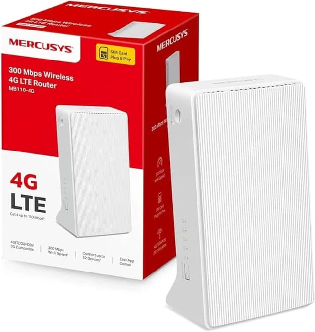 Detalle de Mercusys MB110-4G Router 4G LTE CAT4, 300 Mbps