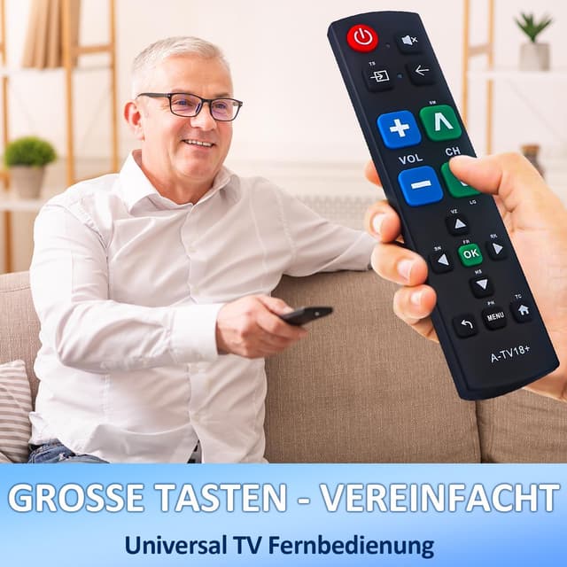 Detalle 2 de Universal Fernbedienung Großtasten für Senioren