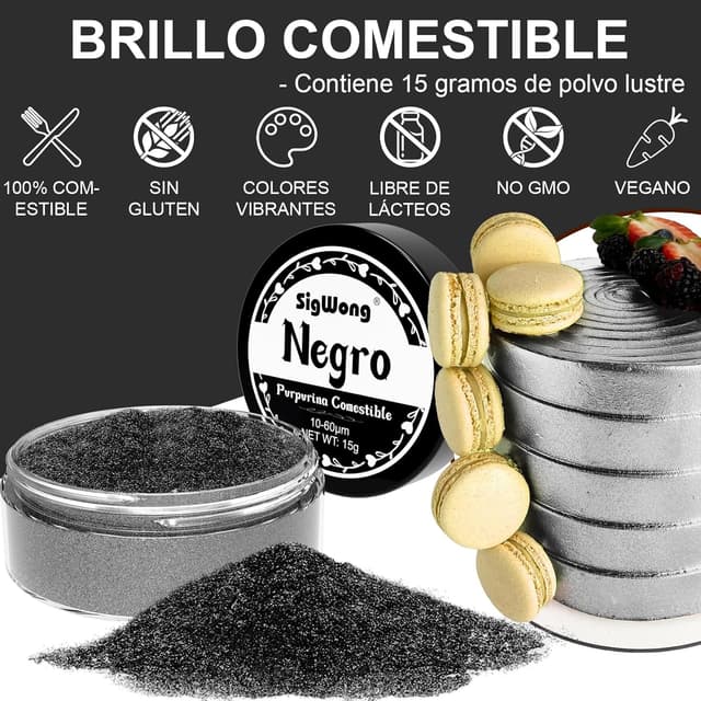 Thumbnail 1 de Purpurina Comestible 15g - Repostería, Tarta, Magdalenas 🍫