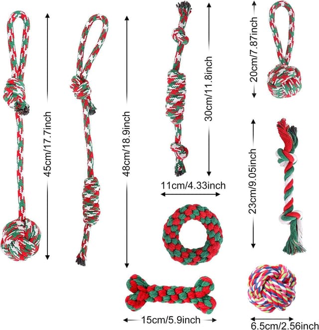Thumbnail 1 de Cymax 8 Pack Christmas Dog Toys
