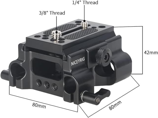 Detalle de NICEYRIG Quick Release Plate for Manfrotto 577/501/500/701 with 15mm Dual Rod Clamp