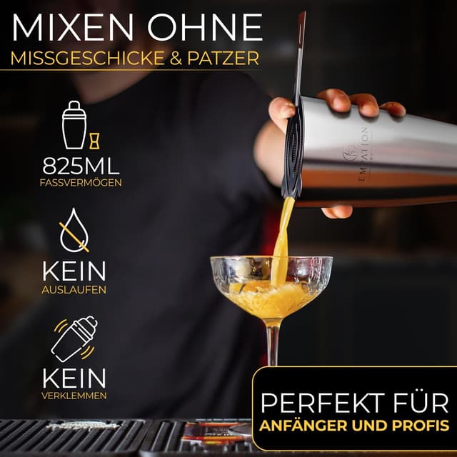 Thumbnail 2 de EMPATION Cocktail Shaker 8-teiliges Set 825 ml