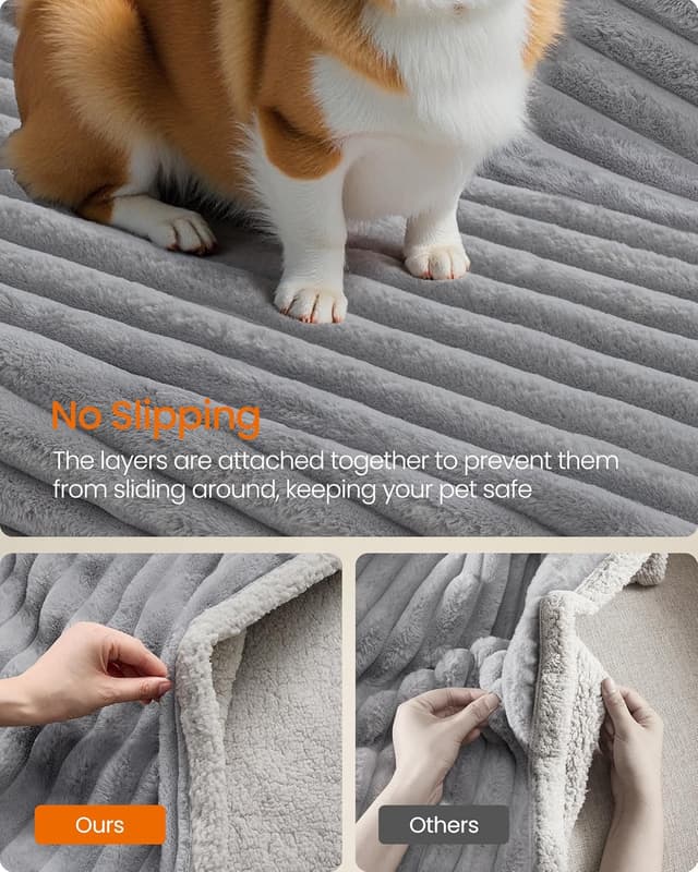 Thumbnail 6 de Feandrea Waterproof Dog Blanket (M) 102 x 73 cm, reversible faux fur & sherpa PPB034G01