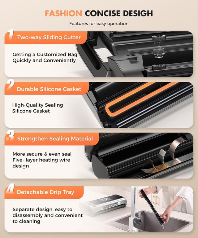 Thumbnail 4 de 90KPa Portable Vacuum Sealer Machine