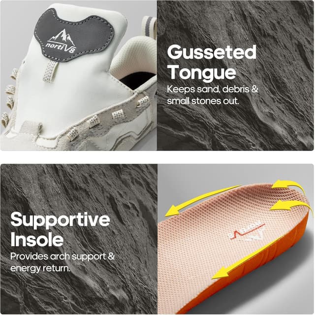 Detalle de NORTIV 8 Women’s Waterproof Hiking Shoes with Arch Support (Wicklow)