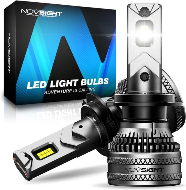 Detalle de NOVSIGHT Ampoules LED H7 pour voiture (pack de 2) – 6500 K, 45000 lm, mini design