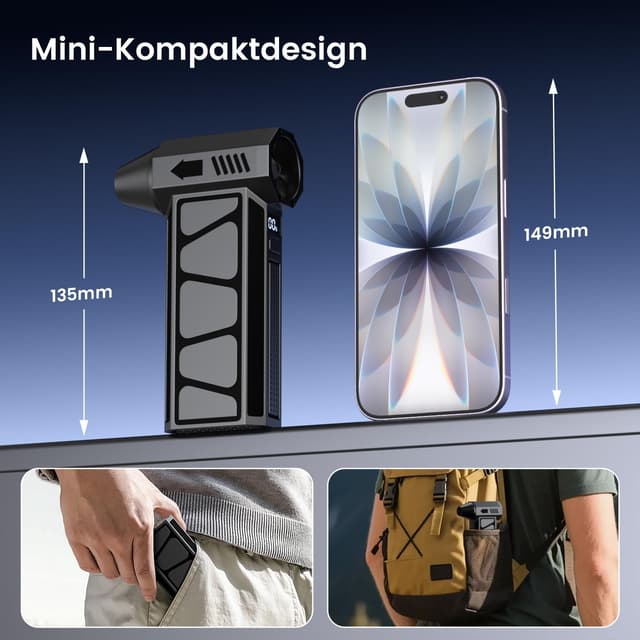 Thumbnail 5 de HSSNS Mini Gebläse 10.000 mAh 🧹