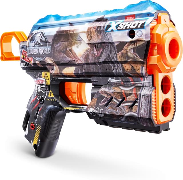 Detalle de XSHOT SKINS Flux Jurassic World Dart Blaster (8 Darts) von ZURU