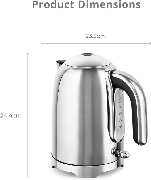 Thumbnail 5 de Swan SK19026SS Solace Cordless Kettle