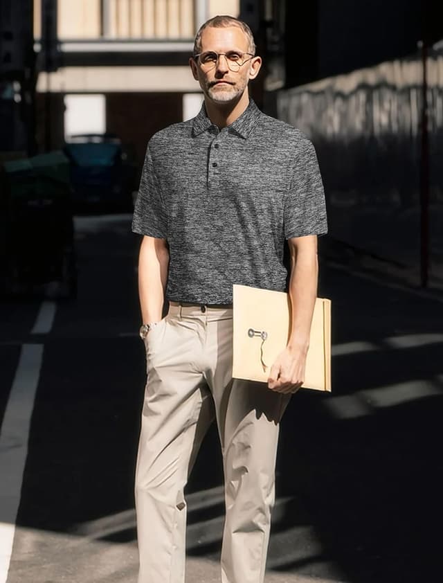 Detalle 2 de ANGEL CITIZ dry fit golf polo