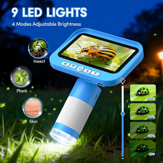 Detalle 2 de FINIBO Digitales Mikroskop 1000X 4,3 Zoll