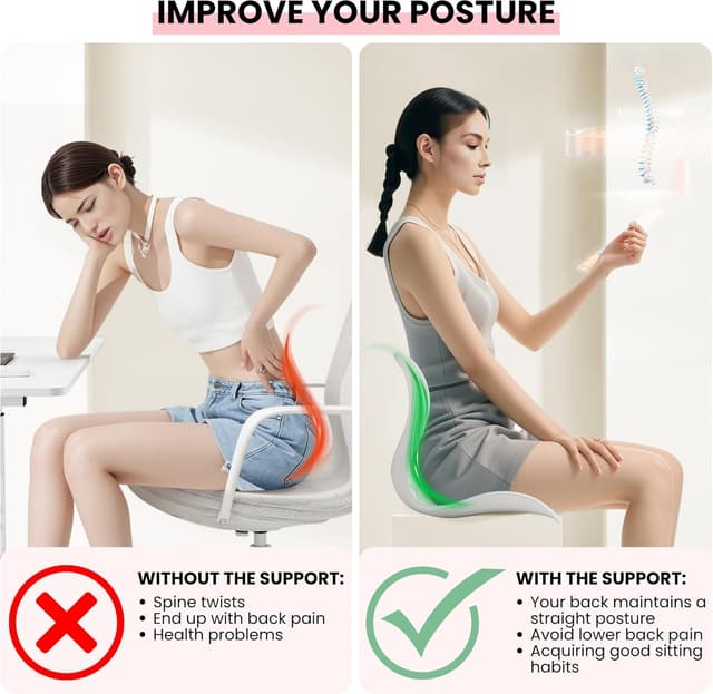 Thumbnail 5 de Silla Correctora de Postura con Soporte Lumbar 200 kg