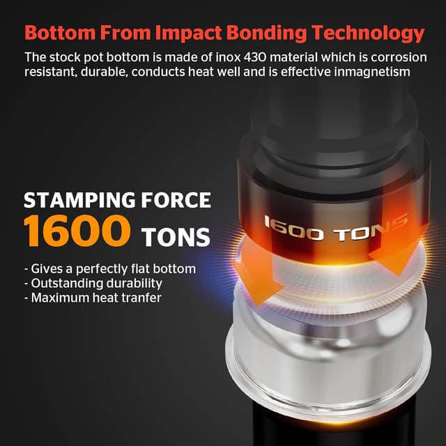 Thumbnail 1 de SUNHOUSE 15.5-Quart Stainless Steel Stockpot 🍲