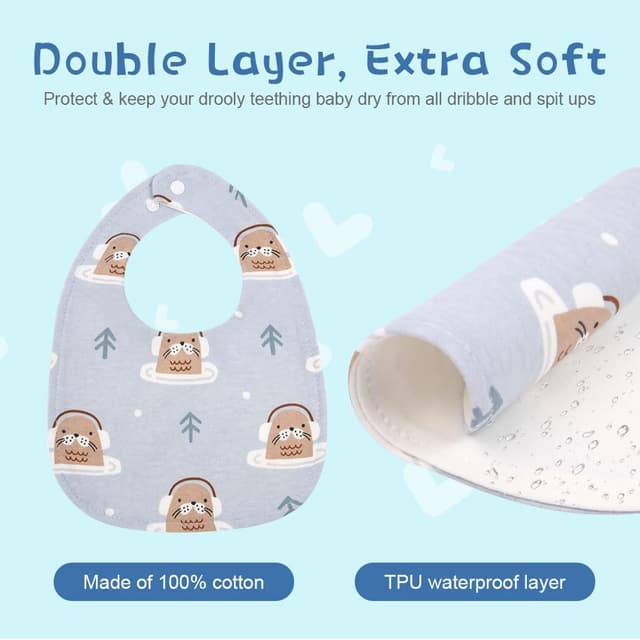 Detalle de Vicloon Baby Lätzchen 8er Pack 👶