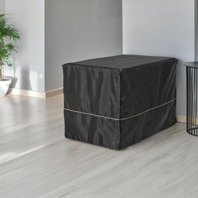 Detalle 2 de MidWest Homes for Pets Medium Dog Crate Cover (76cm) – Black Polyester Privacy Kennel Cover