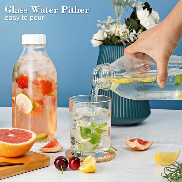 Thumbnail 6 de 2 Pack Glass Milk Bottle 32 Oz 🥛