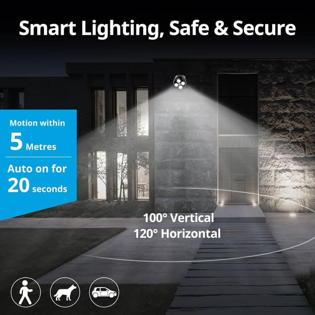 Detalle 2 de NICREW Bewegungsmelder für außen 2x4 LEDs