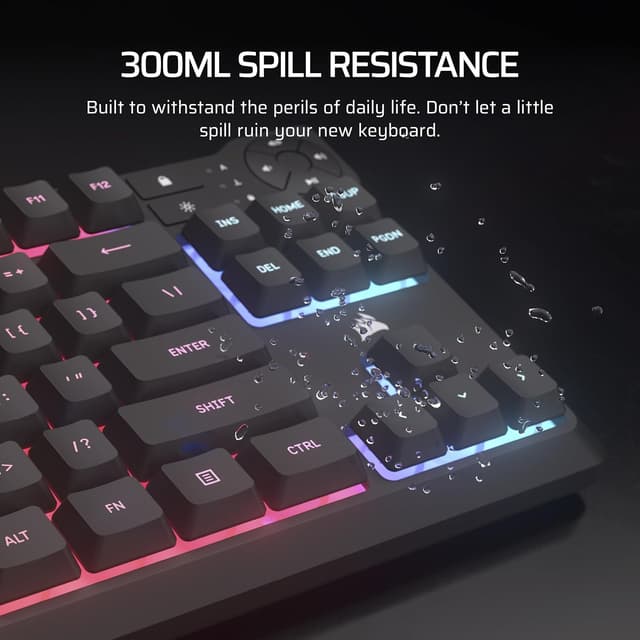 Detalle 1 de Corsair K55 CORE TKL RGB keyboard 1000Hz