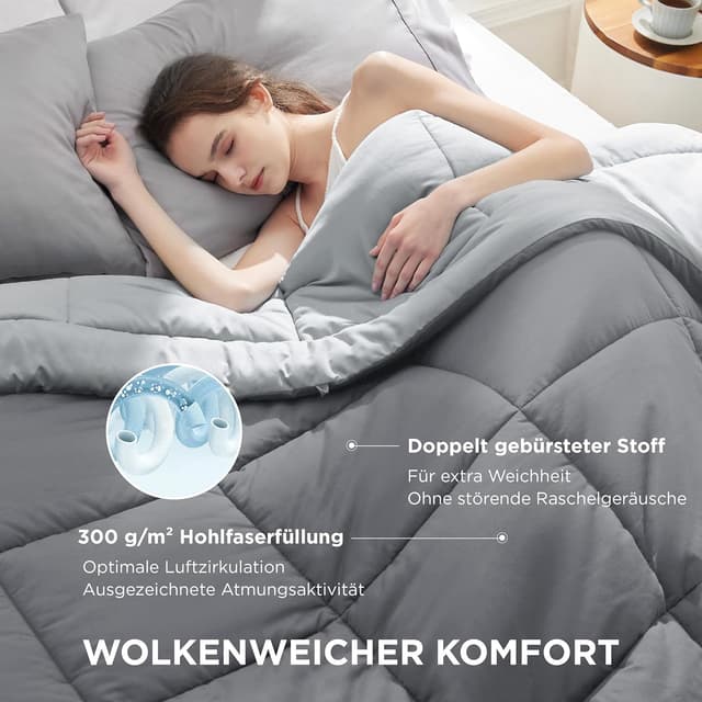 Detalle de BEDSURE Bettdecke 200x200 300 GSM Ganzjahresdecke