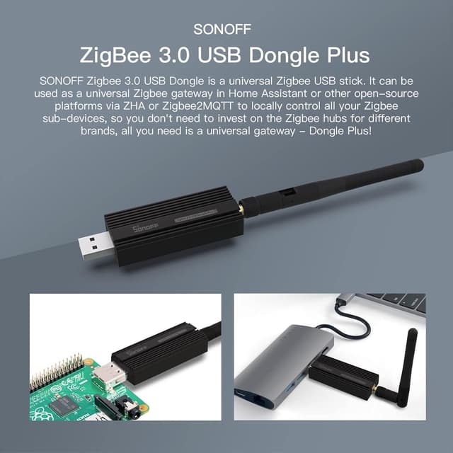 Imagen de SONOFF ZigBee 3.0 USB Dongle Plus coordinator TI CC2652P, dongle ZigBee per Home Assistant 🔌 en OfertitasTOP