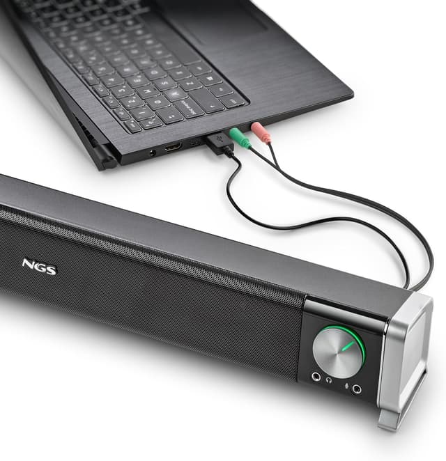 Detalle 2 de NGS SB500-BT kabellose Bluetooth-Soundbar (20 W) für PC, TV, Smartphone & Tablet