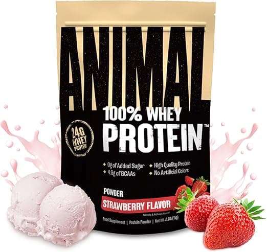 Imagen de Universal Nutrition ANIMAL 100% Whey Fresa 🍓, 24g proteínas, 30 porciones en OfertitasTOP