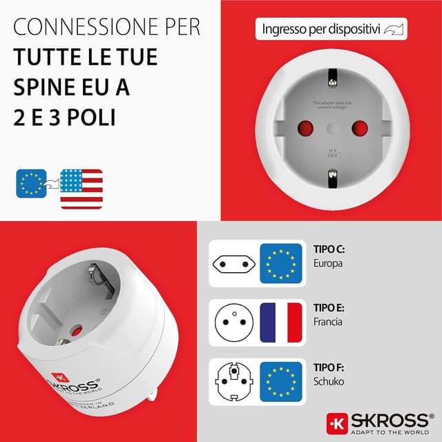 Thumbnail 2 de SKROSS Country Adapter Europe to USA