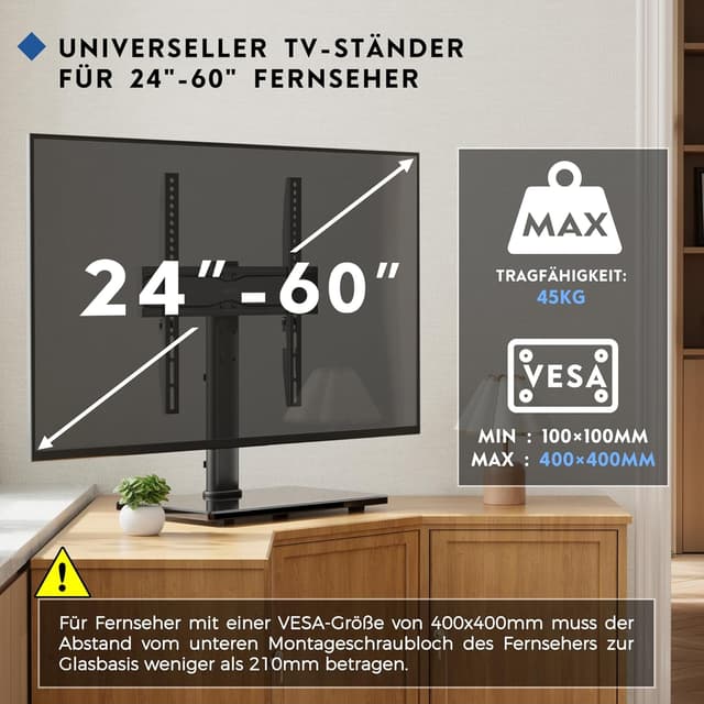 Thumbnail 5 de Bontec TV Ständer 24–60 Zoll 45KG