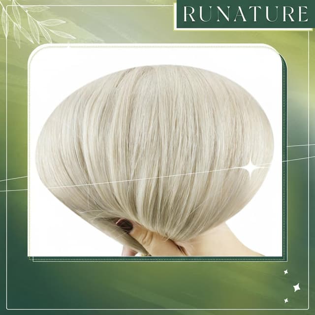 Thumbnail 6 de RUNATURE Nano Ring Extension Capelli Veri Bianco Biondo #800