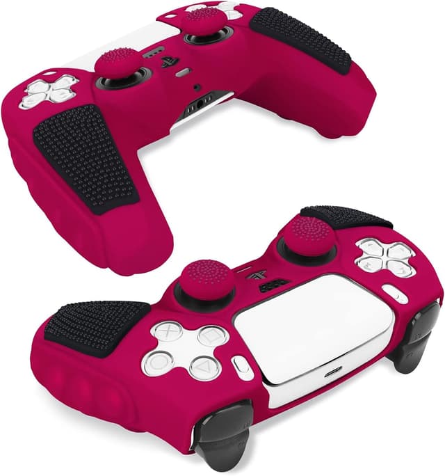 Detalle de SIKEMAY Anti-Slip PS5 Controller Skin (2-Pack) with Thumb Grip Caps