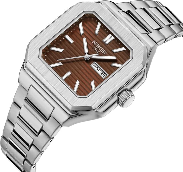 Detalle 2 de NIBOSI orologio uomo quadrato analogico