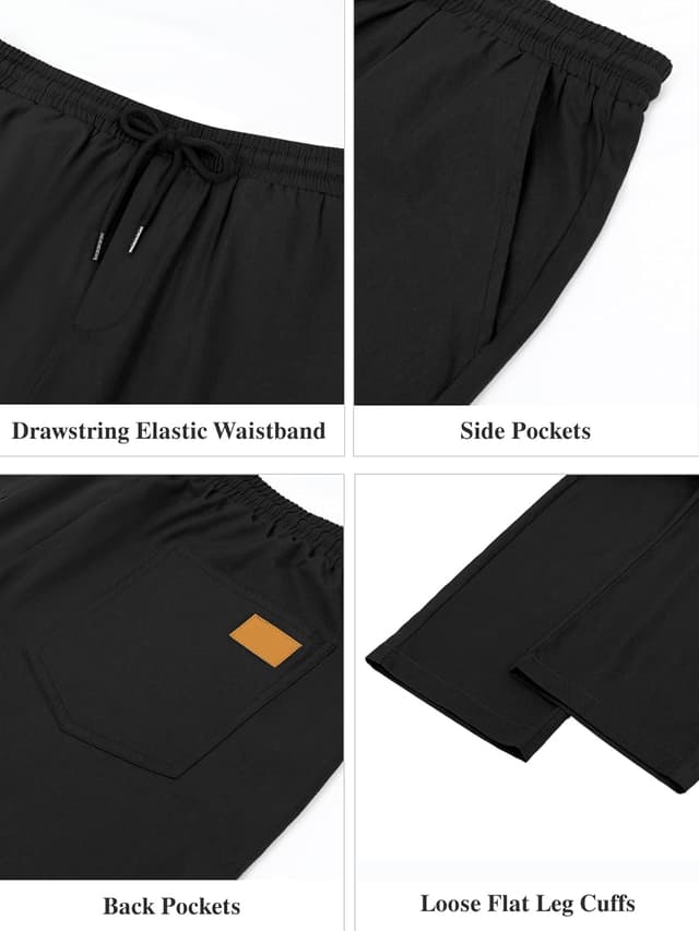 Thumbnail 6 de Comdecevis Men’s Relaxed Fit Casual Pants Elastic Waist Sweatpants with Pockets Cargo Joggers