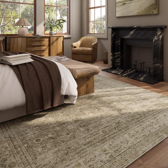 Detalle de 10x14 Area Rug Machine Washable 🏡