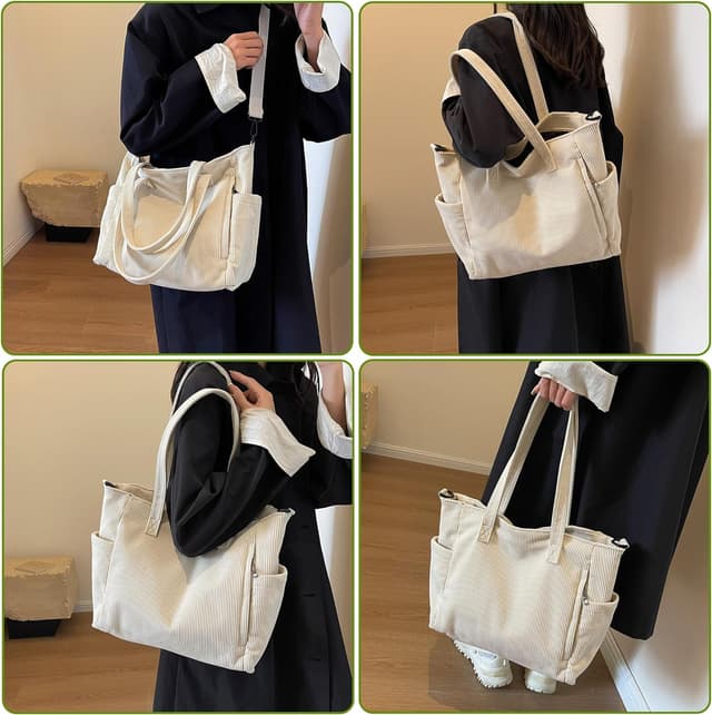 Thumbnail 6 de Makukke Cord Tote Bag Schultertasche 39 cm