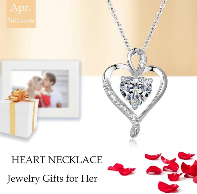 Detalle 2 de LAVUMO Pendientes 925 Rosa Corazón