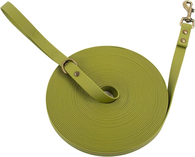 Detalle de Wisedog Schleppleine für Hunde – robuste, wasserabweisende 10 m Übungsleine in Grün