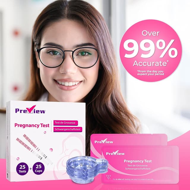 Detalle 2 de Preview Schwangerschaftstest Ultra Früherkennung – Ergebnisse bis zu 6 Tage früher, 25 Tests mit 25 Urinbechern