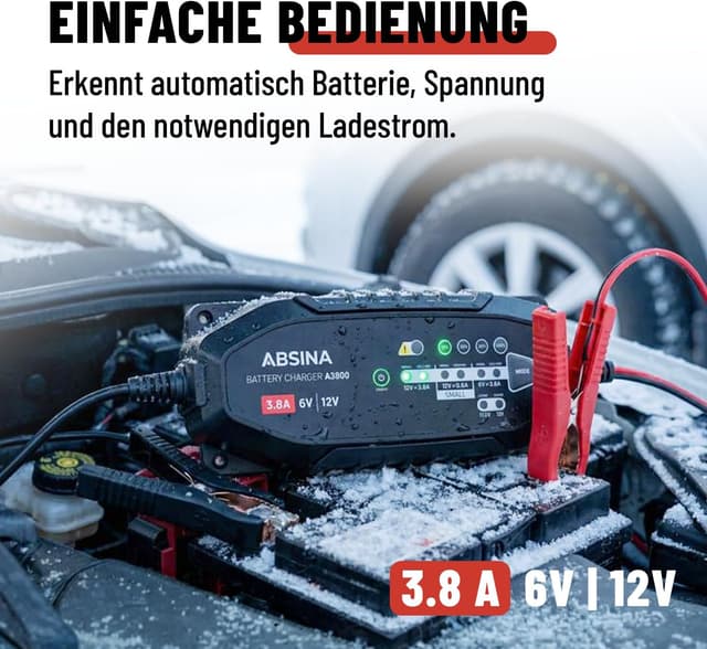 Detalle de ABSINA A3800 Batterieladegerät 3,8 A