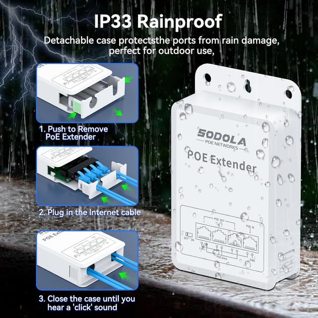 Thumbnail 3 de Sodola Extenseur PoE Gigabit 4 ports