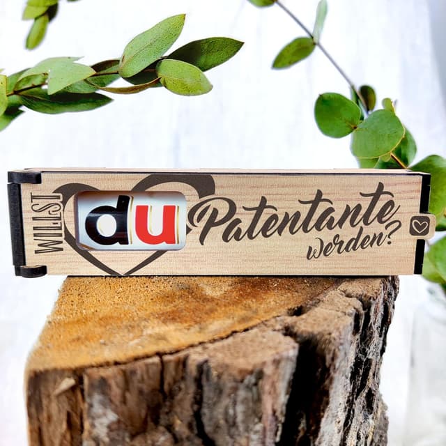 Detalle de Patentante Fragen Duplo Holzbox