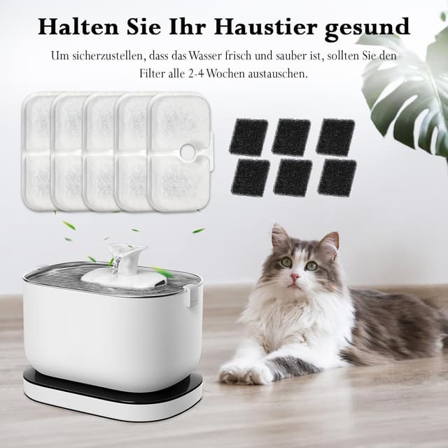 Thumbnail 6 de Herboom 40 Stück Filter für Katzenbrunnen – Dockstream Trinkbrunnen Ersatzfilter PLWF005/PLWF115/PLWF105