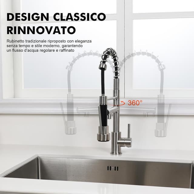 Thumbnail 4 de Ibergrif M22144A miscelatore cucina 360°