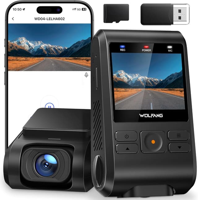 Imagen de WOLFANG Dash Cam Auto 1440P 170° en OfertitasTOP