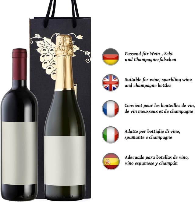 Thumbnail 3 de Sacs à bouteilles 10 pièces vin 40x12x9 cm