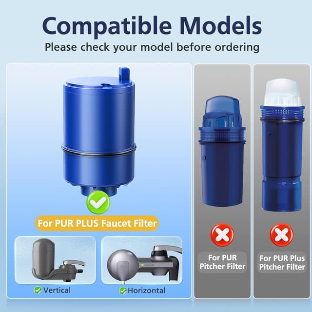 Thumbnail 2 de 6-Pack PUR RF-9999 Faucet Water Filter Replacement Compatible with PUR and PUR PLUS Systems (NSF Certified)
