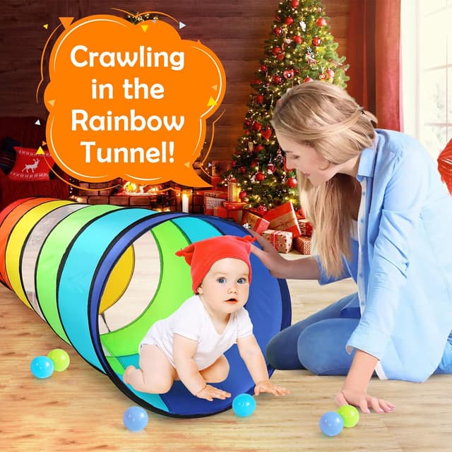 Detalle 2 de Kids Play Tunnel Tent for Toddlers — Pop‑Up Crawl Tunnel