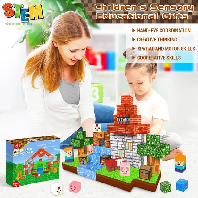Thumbnail 5 de Goody King 100PCS magnetic building blocks set 🧩